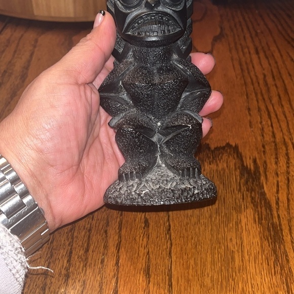 Coco Joe’s Vintage Tiki God Kanaloa #291 Made In Hawaii Black Lava 8.25" Tall - Picture 3 of 7